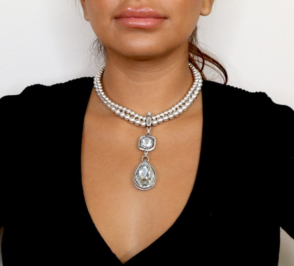 Hand Made Pewter Necklace Plated in 925 Silver - SKU# NN-3131