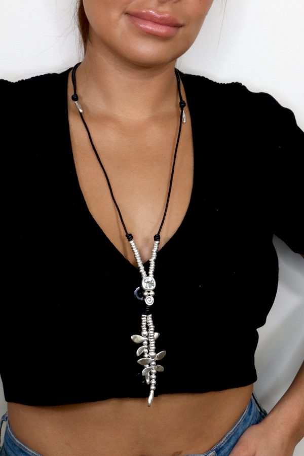 Hand Made Pewter Necklace Plated in 925 Silver - SKU# NN-3136 W