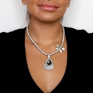 Hand Made Pewter Necklace Plated in 925 Silver - SKU# NN-3151