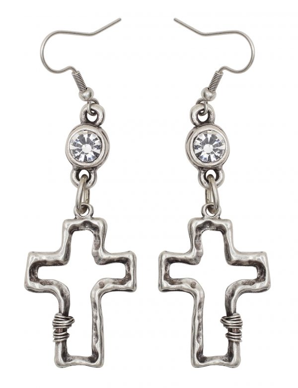 Hand Made Pewter Earrings-SKU# NE-1519 - Image 3