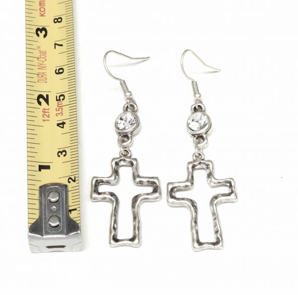 Hand Made Pewter Earrings-SKU# NE-1519 - Image 2