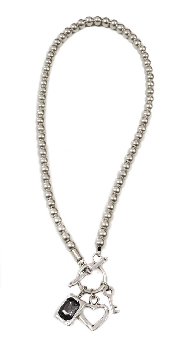 Hand Made Pewter Necklace Plated in 925 Silver - SKU# NN-3085 - Image 2