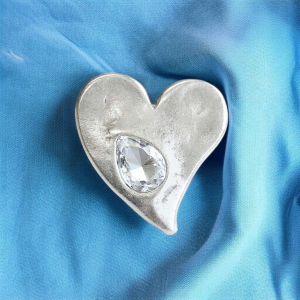 Hand Made Pewter Adjustable Ring Plated in 925 Silver - SKU# NR-6056