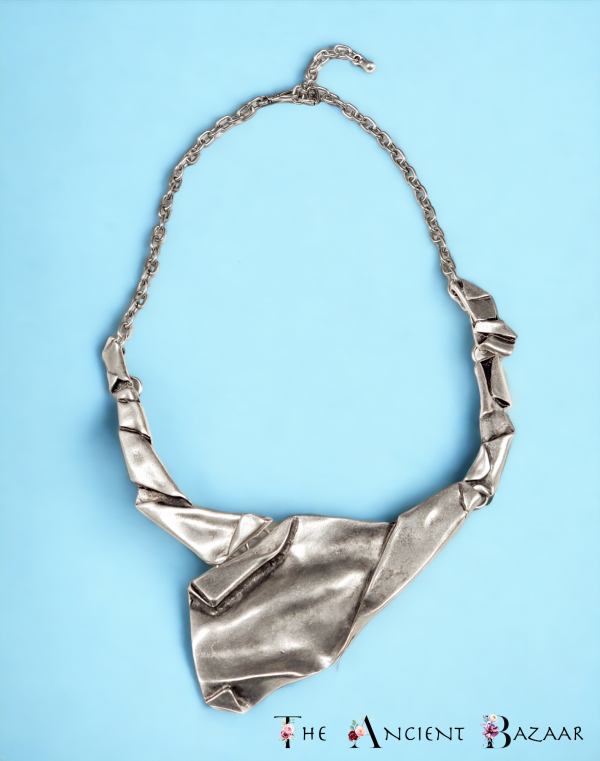 Hand Made Pewter Necklace Plated in 925 Silver - SKU# ZN-153 - Image 3