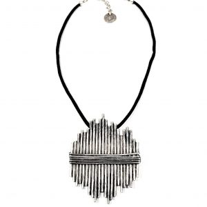 Hand Made Pewter Necklace Plated in 925 Silver - SKU# 001-1001