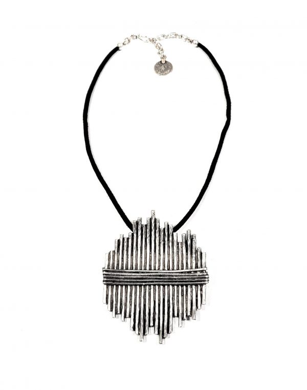 Hand Made Pewter Necklace Plated in 925 Silver - SKU# 001-1001