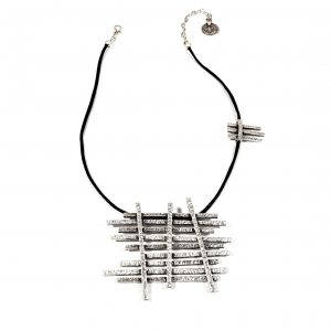 Hand Made Pewter Necklace Plated in 925 Silver - SKU# 003-1003