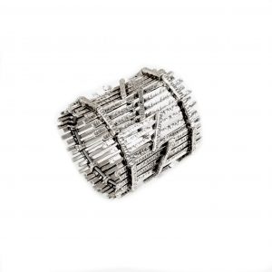 Hand Made Pewter Bracelet Plated in 925 Silver - SKU# 003-2003
