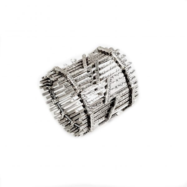 Hand Made Pewter Bracelet Plated in 925 Silver - SKU# 003-2003