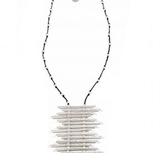 Hand Made Pewter Necklace Plated in 925 Silver - SKU# 004-1004B