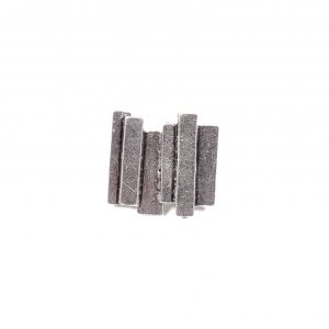 Hand Made Pewter Adjustable Ring Plated in 925 Silver - SKU# 005-3005