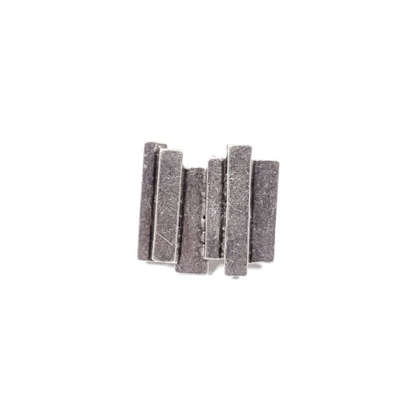 Hand Made Pewter Adjustable Ring Plated in 925 Silver - SKU# 005-3005