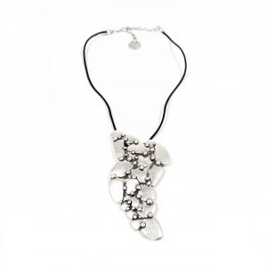 Hand Made Pewter Necklace Plated in 925 Silver - SKU# 007-1007B