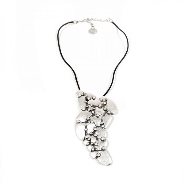 Hand Made Pewter Necklace Plated in 925 Silver - SKU# 007-1007B