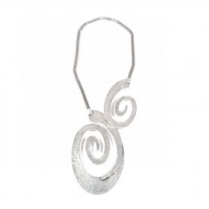 Hand Made Pewter Necklace Plated in 925 Silver - SKU# 009-1009