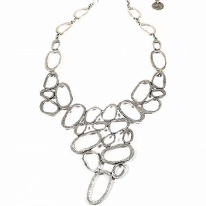Hand Made Pewter Necklace Plated in 925 Silver - SKU# 010-1010B