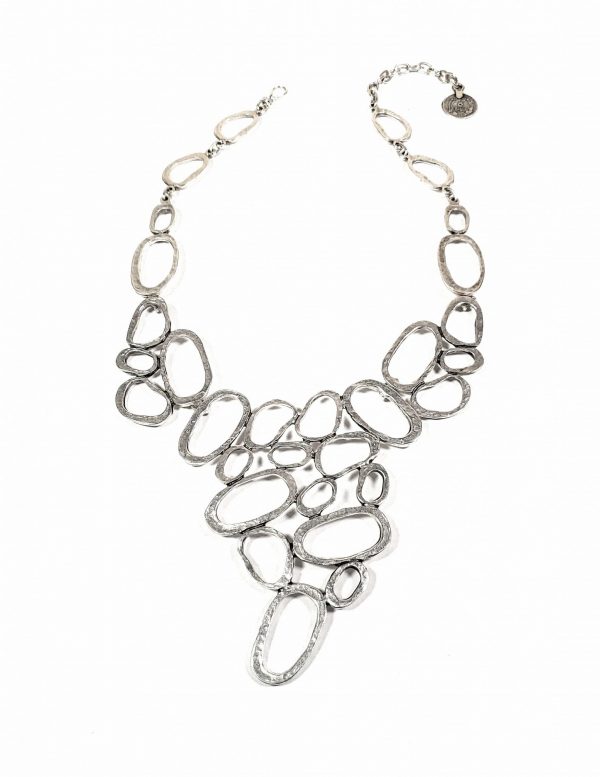 Hand Made Pewter Necklace Plated in 925 Silver - SKU# 010-1010B