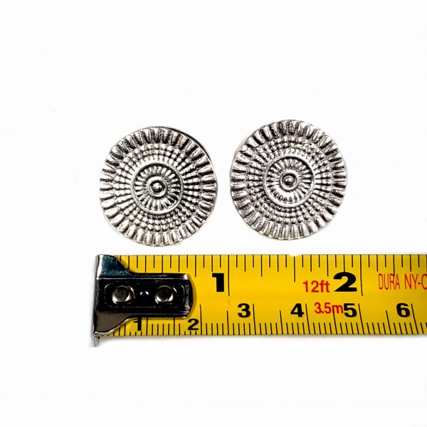 Hand Made Pewter Earrings Plated in 925 Silver - SKU# 011-4011B - Image 2