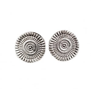 Hand Made Pewter Earrings Plated in 925 Silver - SKU# 011-4011B