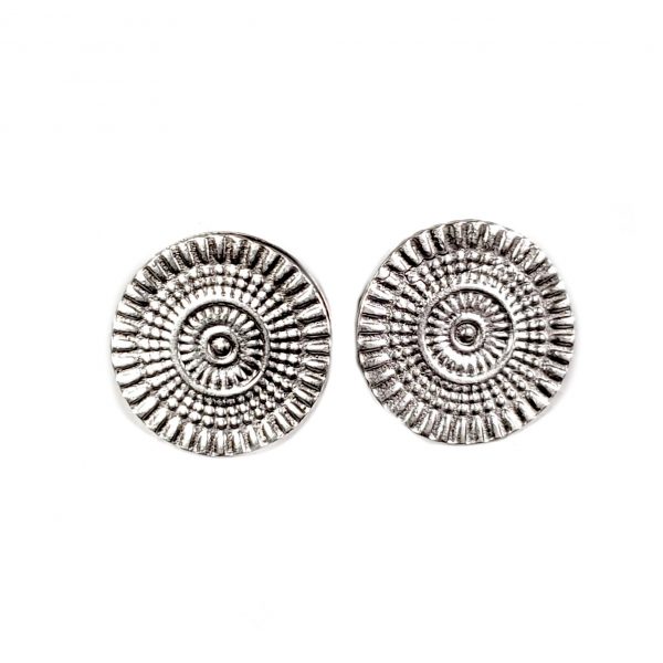 Hand Made Pewter Earrings Plated in 925 Silver - SKU# 011-4011B