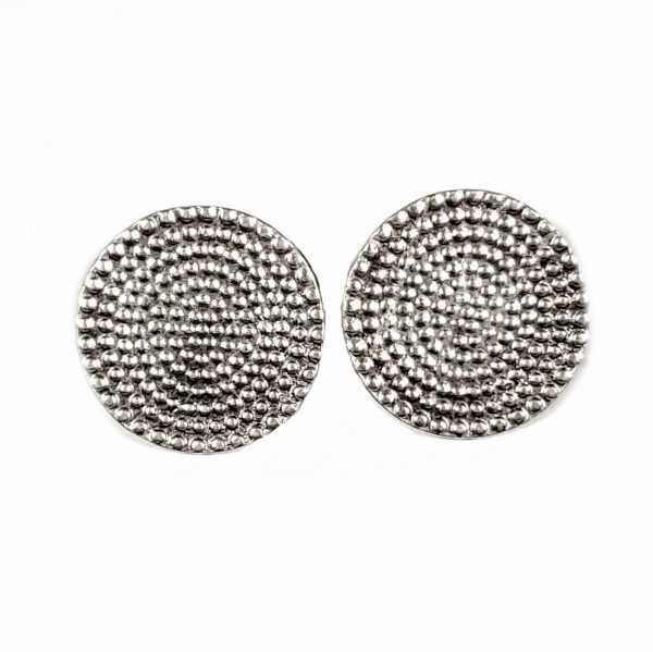 Hand Made Pewter Earrings Plated in 925 Silver - SKU# 012-4012