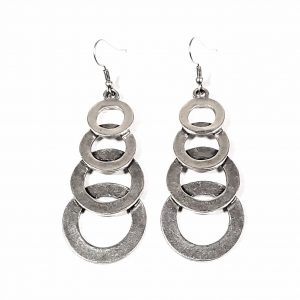 Hand Made Pewter Earrings Plated in 925 Silver - SKU# 013-4013A