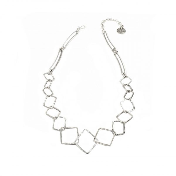 Hand Made Pewter Necklace Plated in 925 Silver - SKU# 016-1016