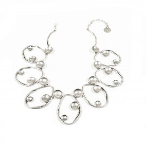 Hand Made Pewter Necklace Plated in 925 Silver - SKU# 022-1022