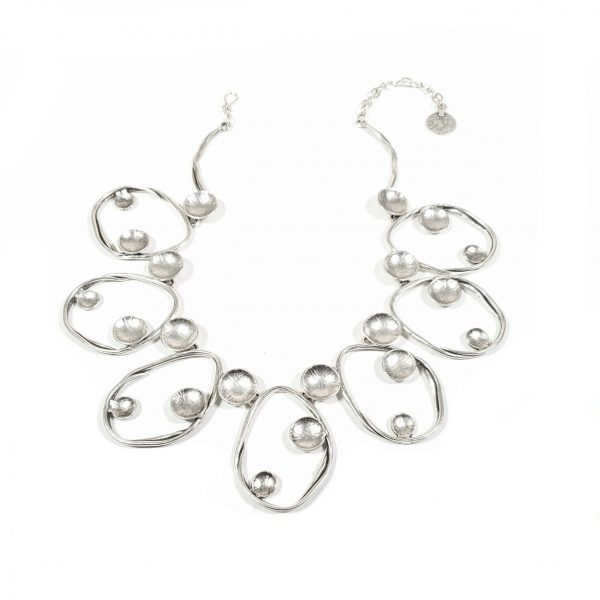 Hand Made Pewter Necklace Plated in 925 Silver - SKU# 022-1022