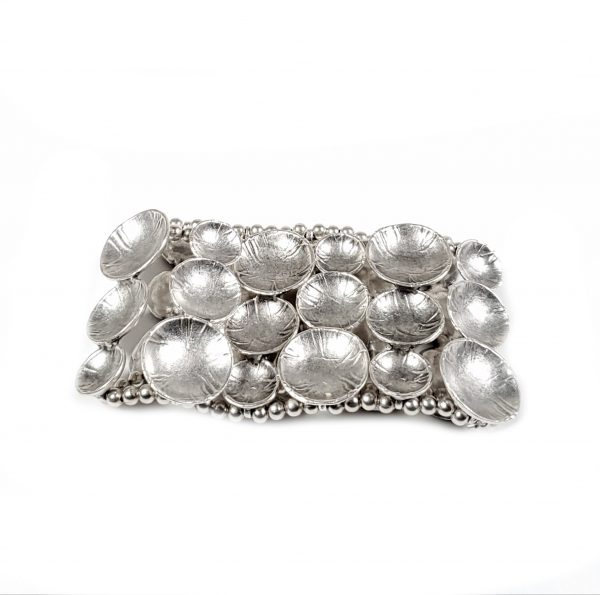 Hand Made Pewter Bracelet Plated in 925 Silver - SKU# 029-2029 - Image 2