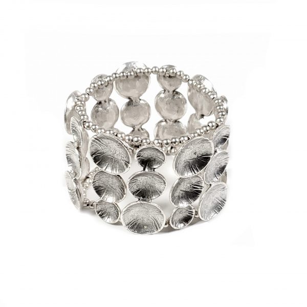 Hand Made Pewter Bracelet Plated in 925 Silver - SKU# 029-2029