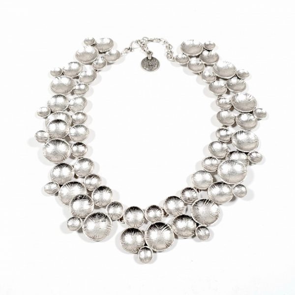 Hand Made Pewter Necklace Plated in 925 Silver - SKU# 030-1030A