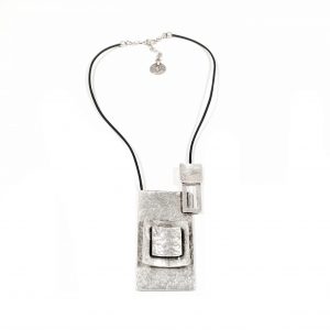 Hand Made Pewter Necklace Plated in 925 Silver - SKU# 037-1037A