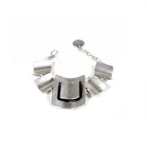 Hand Made Pewter Bracelet Plated in 925 Silver - SKU# 037-2037