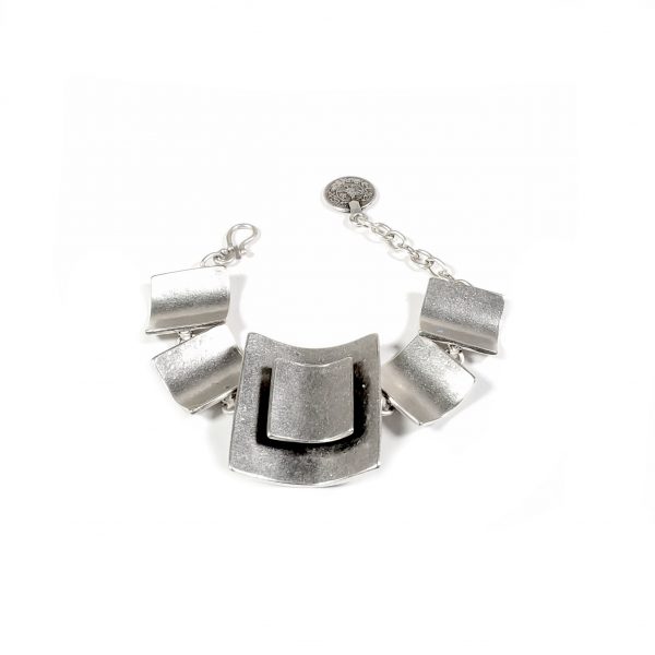 Hand Made Pewter Bracelet Plated in 925 Silver - SKU# 037-2037