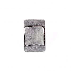 Hand Made Pewter Adjustable Ring Plated in 925 Silver - SKU# 037-3037