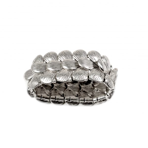 Hand Made Pewter Bracelet Plated in 925 Silver - SKU# 039-2039 - Image 2