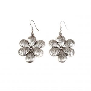 Hand Made Pewter Earrings Plated in 925 Silver - SKU# 039-4039A