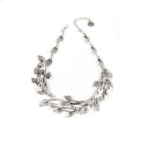Hand Made Pewter Necklace Plated in 925 Silver - SKU# 043-1043