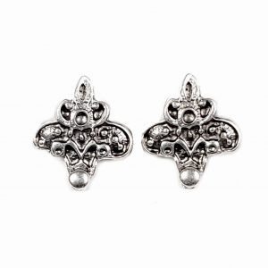Hand Made Pewter Earrings Plated in 925 Silver - SKU# 054-4062