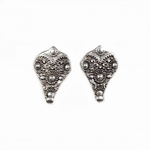 Hand Made Pewter Earrings Plated in 925 Silver - SKU# 054-4064