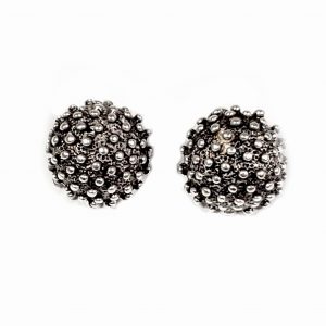 Hand Made Pewter Earrings Plated in 925 Silver - SKU# 056-4083