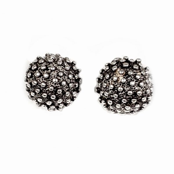 Hand Made Pewter Earrings Plated in 925 Silver - SKU# 056-4083