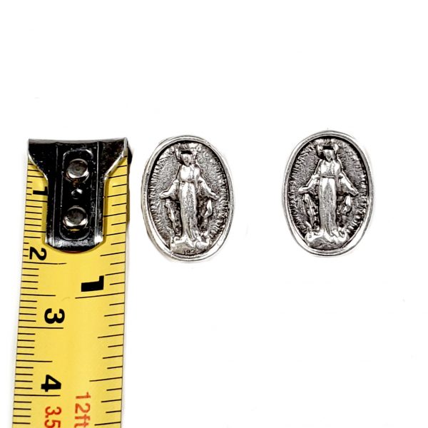 Hand Made Pewter Earrings Plated in 925 Silver - SKU# 056-4086 - Image 2