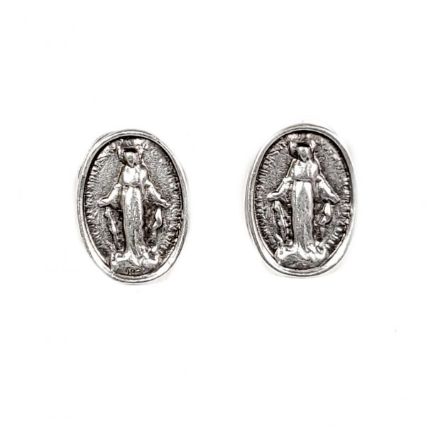 Hand Made Pewter Earrings Plated in 925 Silver - SKU# 056-4086