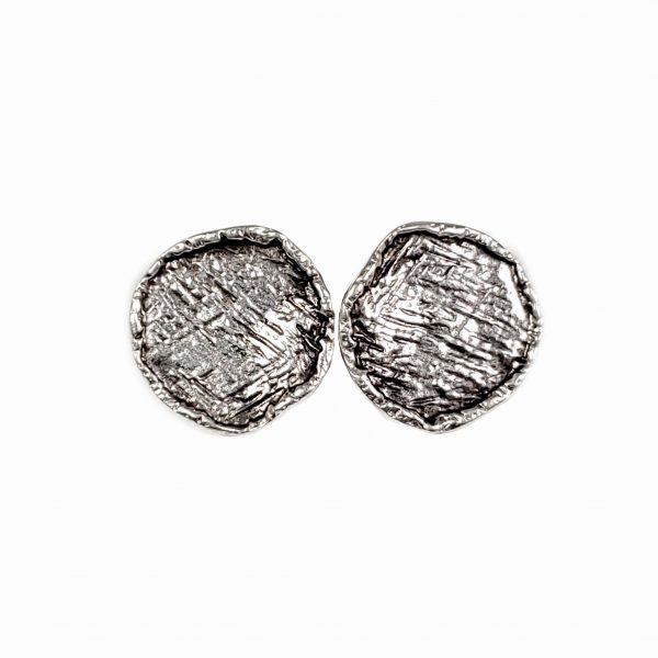 Hand Made Pewter Earrings Plated in 925 Silver - SKU# 057-4091