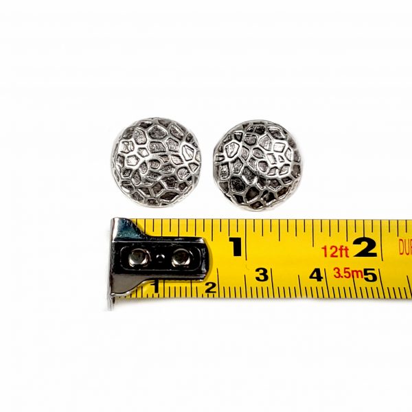Hand Made Pewter Earrings Plated in 925 Silver - SKU# 057-4097 - Image 2