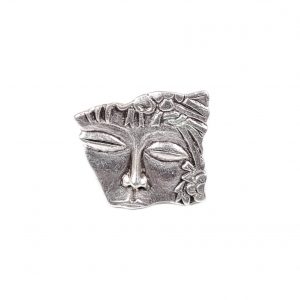 Hand Made Pewter Adjustable Ring Plated in 925 Silver - SKU# 059-3060