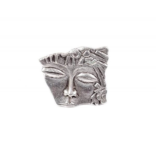 Hand Made Pewter Adjustable Ring Plated in 925 Silver - SKU# 059-3060