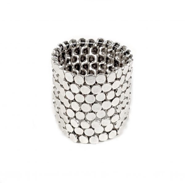 Hand Made Pewter Bracelet Plated in 925 Silver - SKU# 2795AR - Image 2